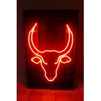 Boğa Dekoratif Neon Led Tablo,Kasap Neon Duvar Tabela